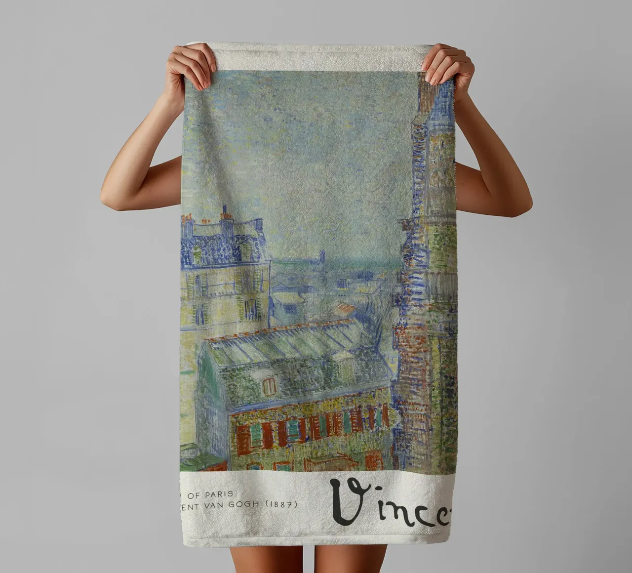 Van Gogh - Vue de Paris - Impression Impression Impressionniste serviette de bain de NorwesClub