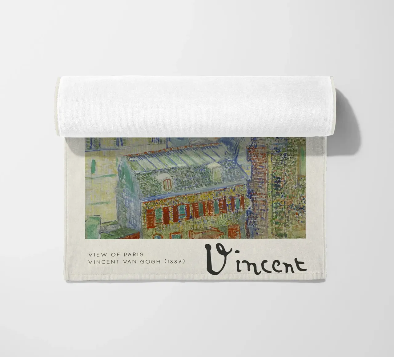 Van Gogh - Vue de Paris - Impression Impression Impressionniste serviette de plage de NorwesClub