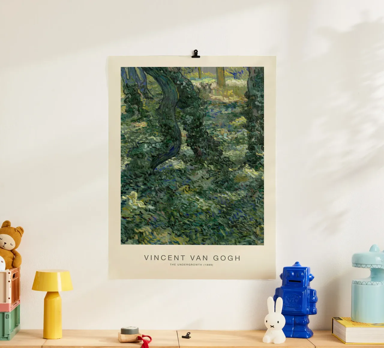 Van Gogh Ondergroei - Natuurgetextureerde kunstdruk poster met kunststof frame van NorwesClub