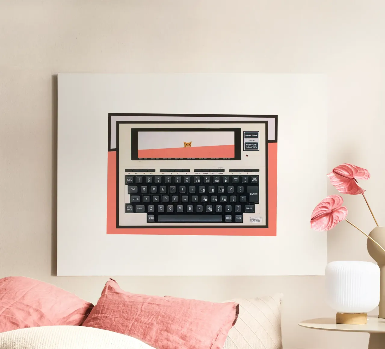 TRS-80 canvas with Floater frame by fortrart