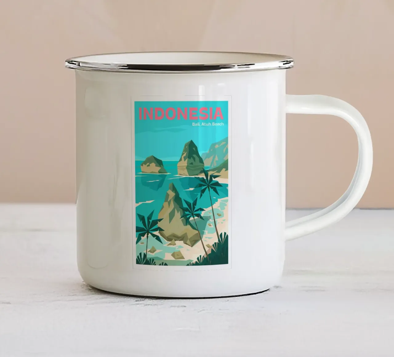 Bali, Indonesia tazza in smalto da Wanderlust Vibes
