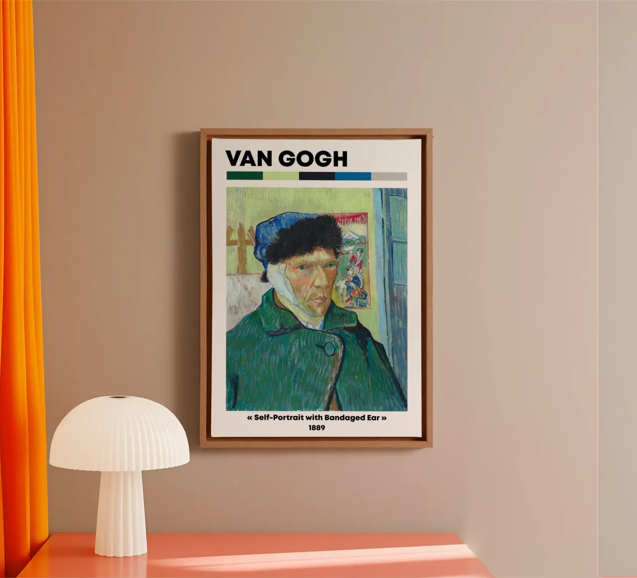 Van Gogh Self-Portrait - Post-Impressionist Raw Emotion Art canvas with Floater frame by NorwesClub