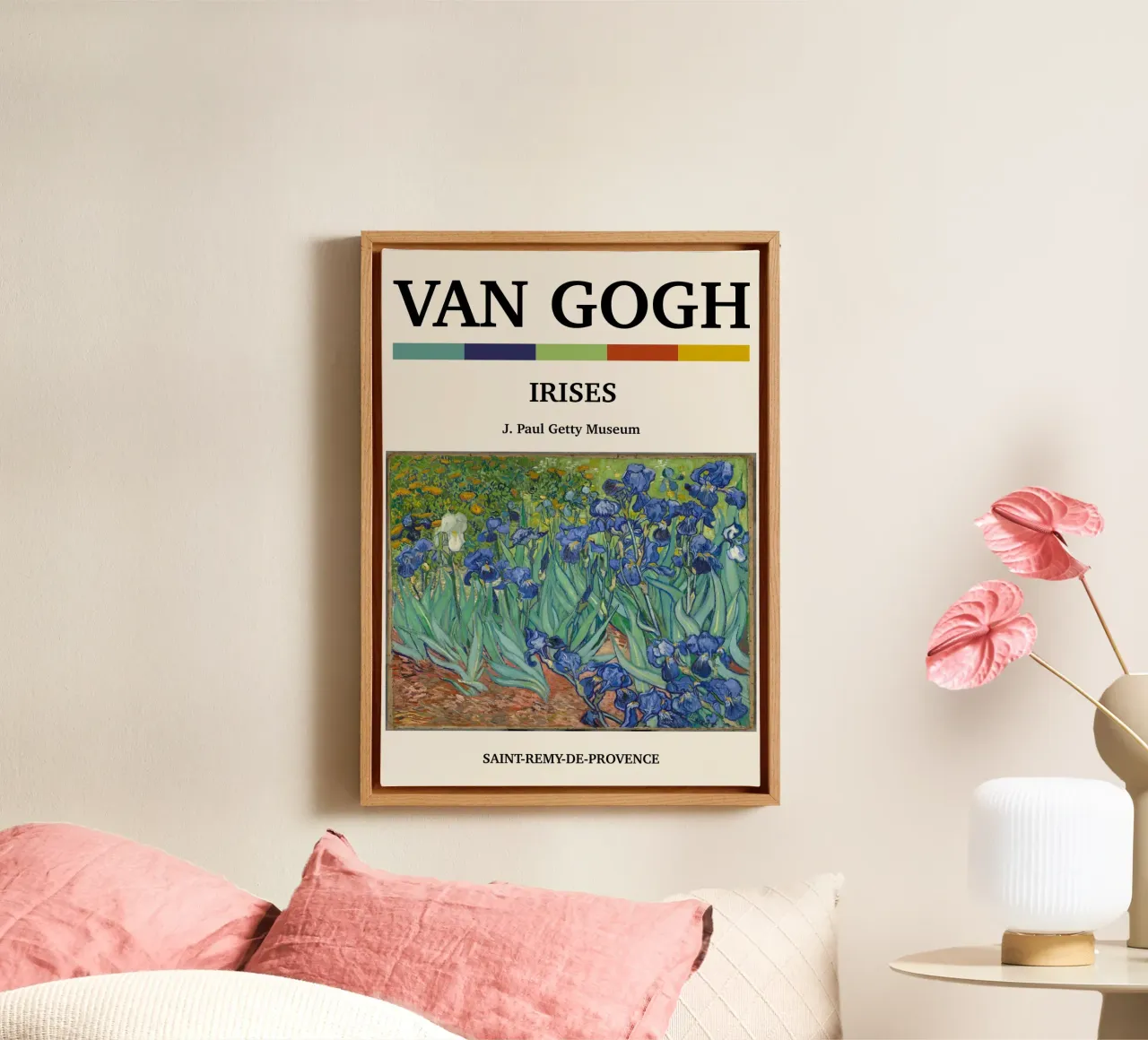Gli iris di Van Gogh - Capolavoro floreale post-impressionista Pr tela con Cornice a cassetta da NorwesClub