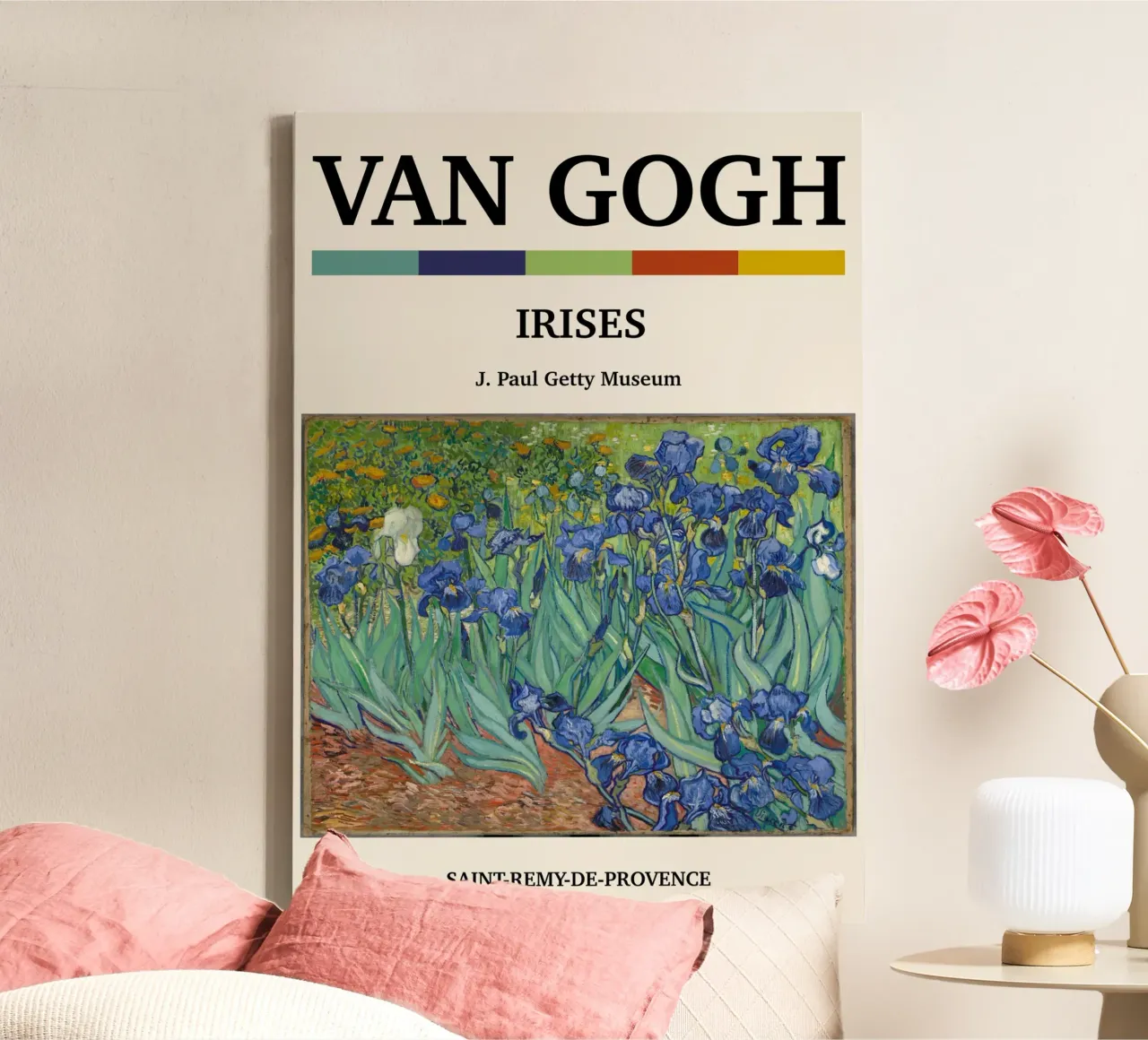 Gli iris di Van Gogh - Capolavoro floreale post-impressionista Pr tela con Cornice a cassetta da NorwesClub