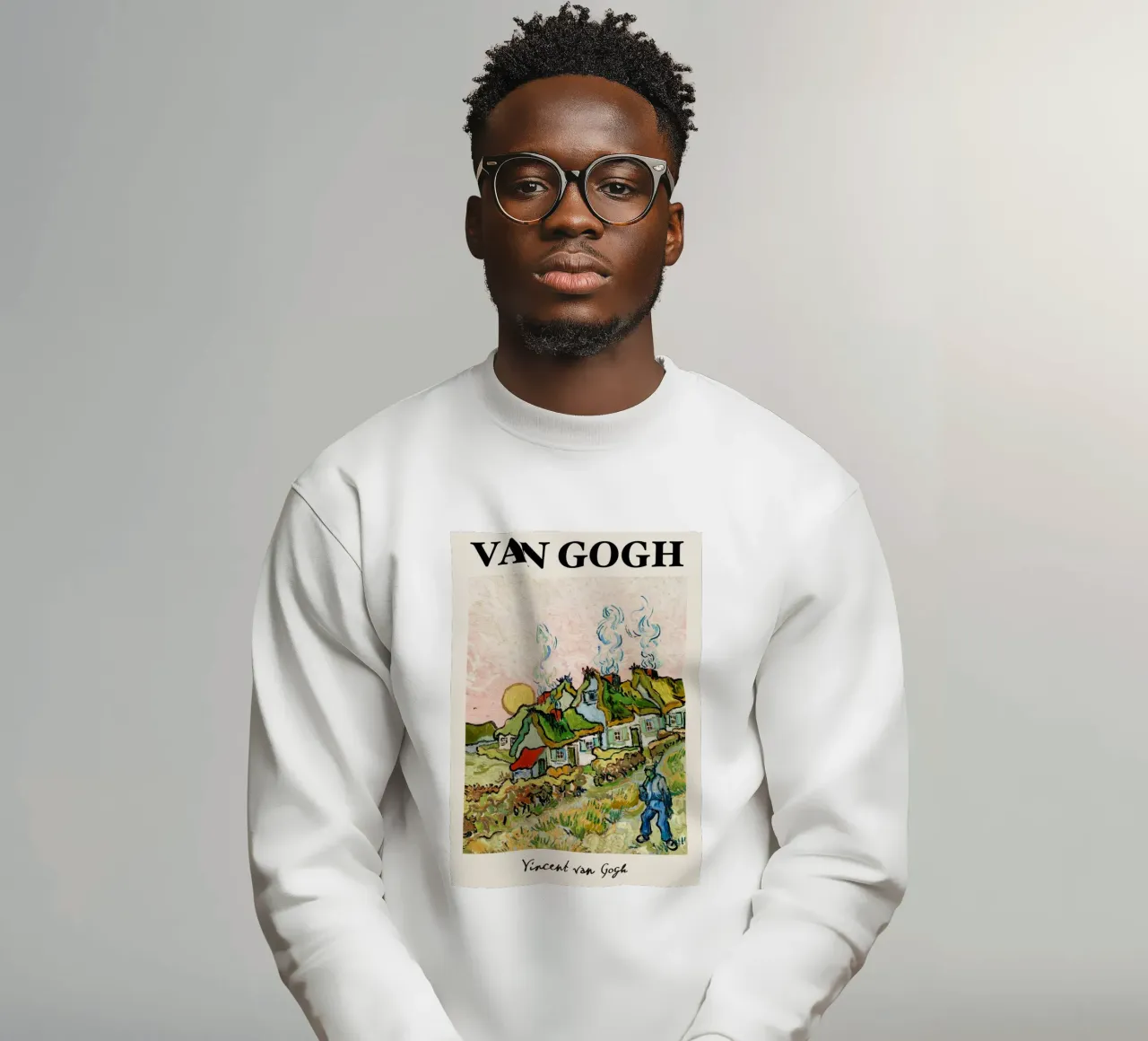 Case e figure di Van Gogh - Villaggio post-impressionista a vita felpa da NorwesClub