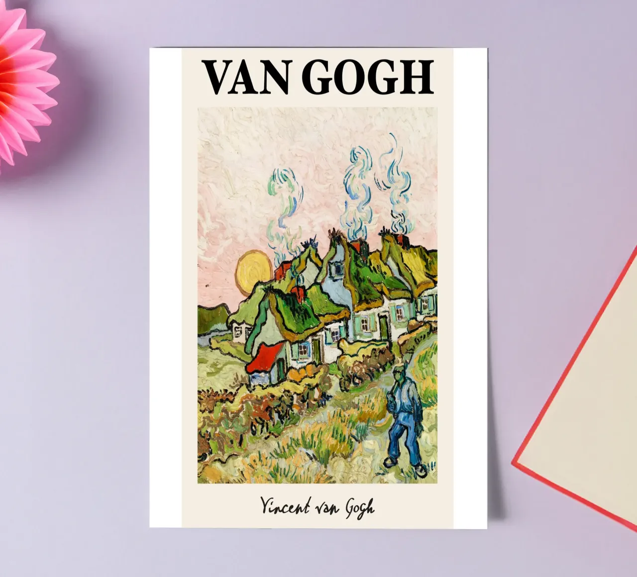 Case e figure di Van Gogh - Villaggio post-impressionista a vita foglio adesivo da NorwesClub