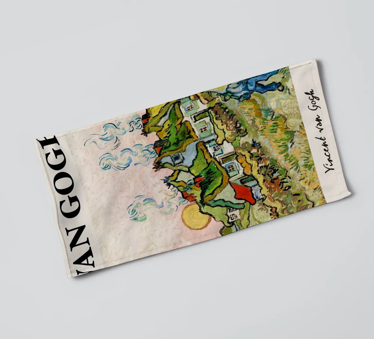 Case e figure di Van Gogh - Villaggio post-impressionista a vita asciugamano da bagno da NorwesClub