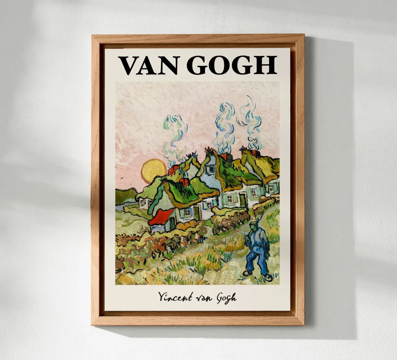 Case e figure di Van Gogh - Villaggio post-impressionista a vita alluminio dibond da NorwesClub