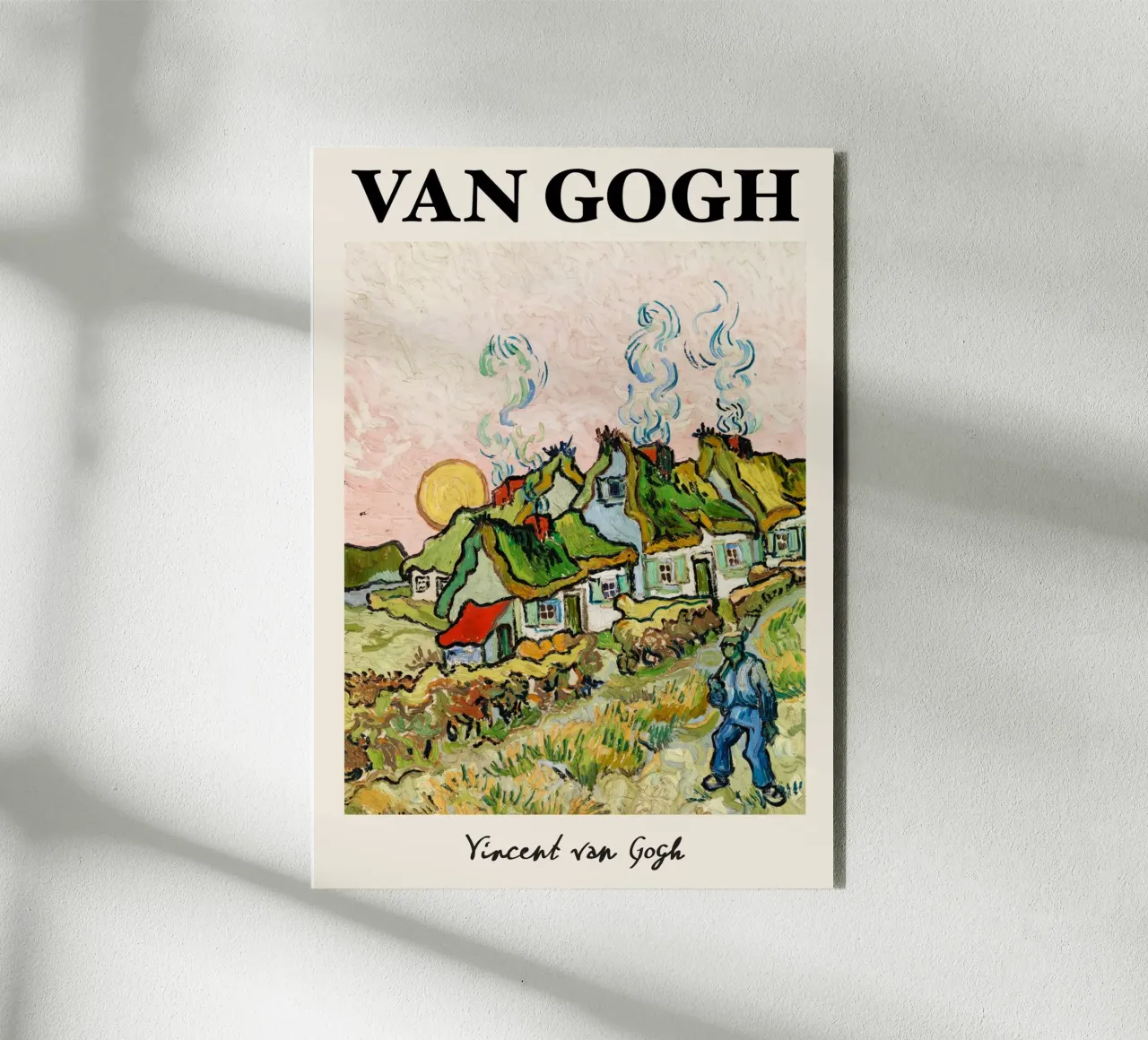 Case e figure di Van Gogh - Villaggio post-impressionista a vita alluminio dibond da NorwesClub