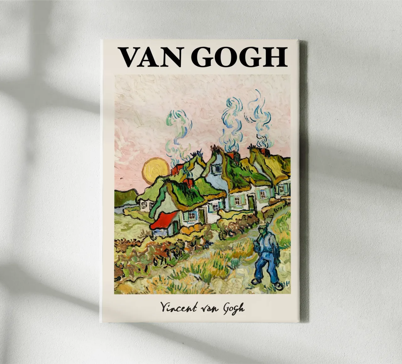 Case e figure di Van Gogh - Villaggio post-impressionista a vita tela con Cornice a cassetta da NorwesClub
