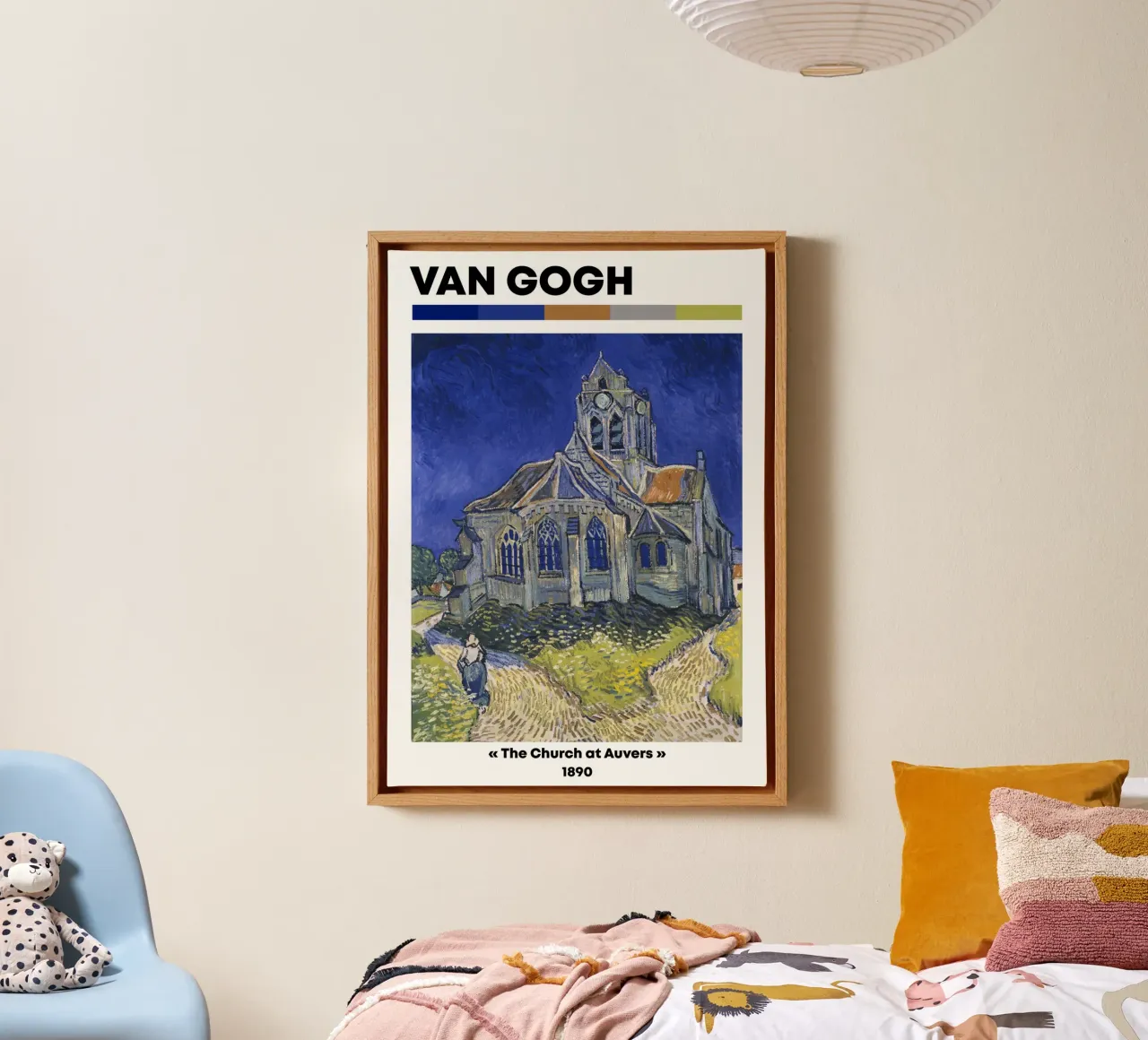 L'église d'Auvers de Van Gogh, un chef-d'œuvre du post-impressionnisme toile avec Caisse américaine de NorwesClub