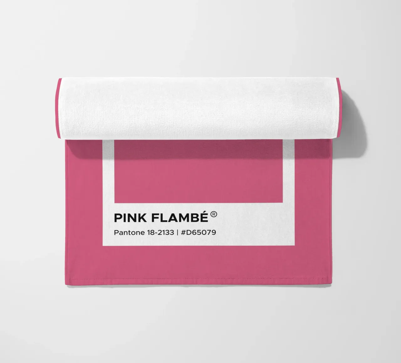 Pink Flambe Pantone telo mare da Paigaam Studio