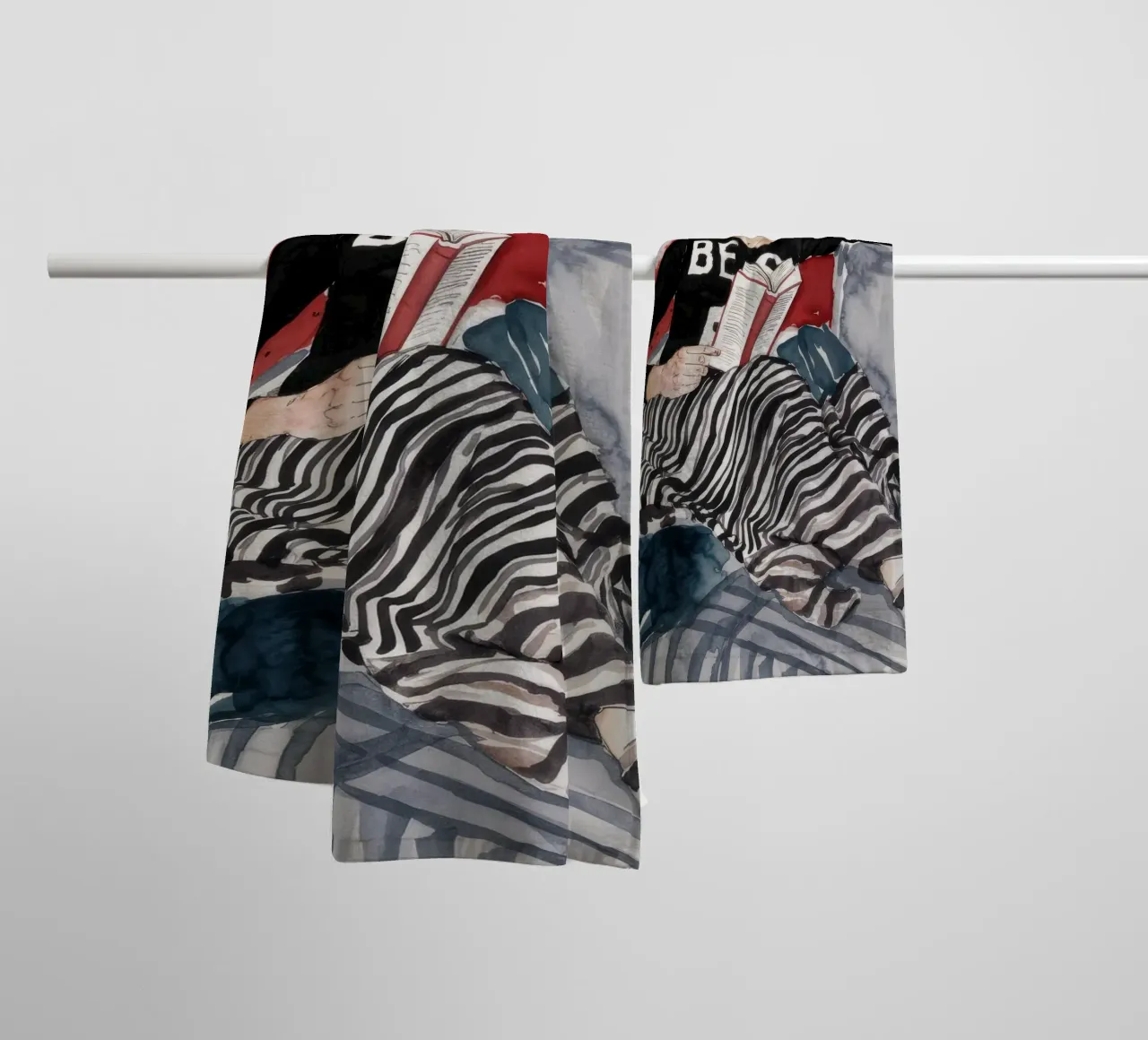 Page de l'après-midi douillet serviette de bain de Solestice Strokes