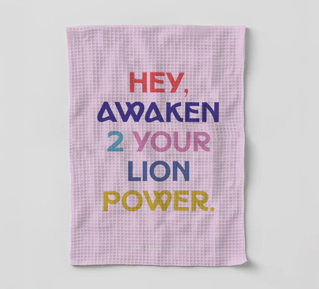 🦁💥🫀 tea towel by MENTHE SAUVAGE
