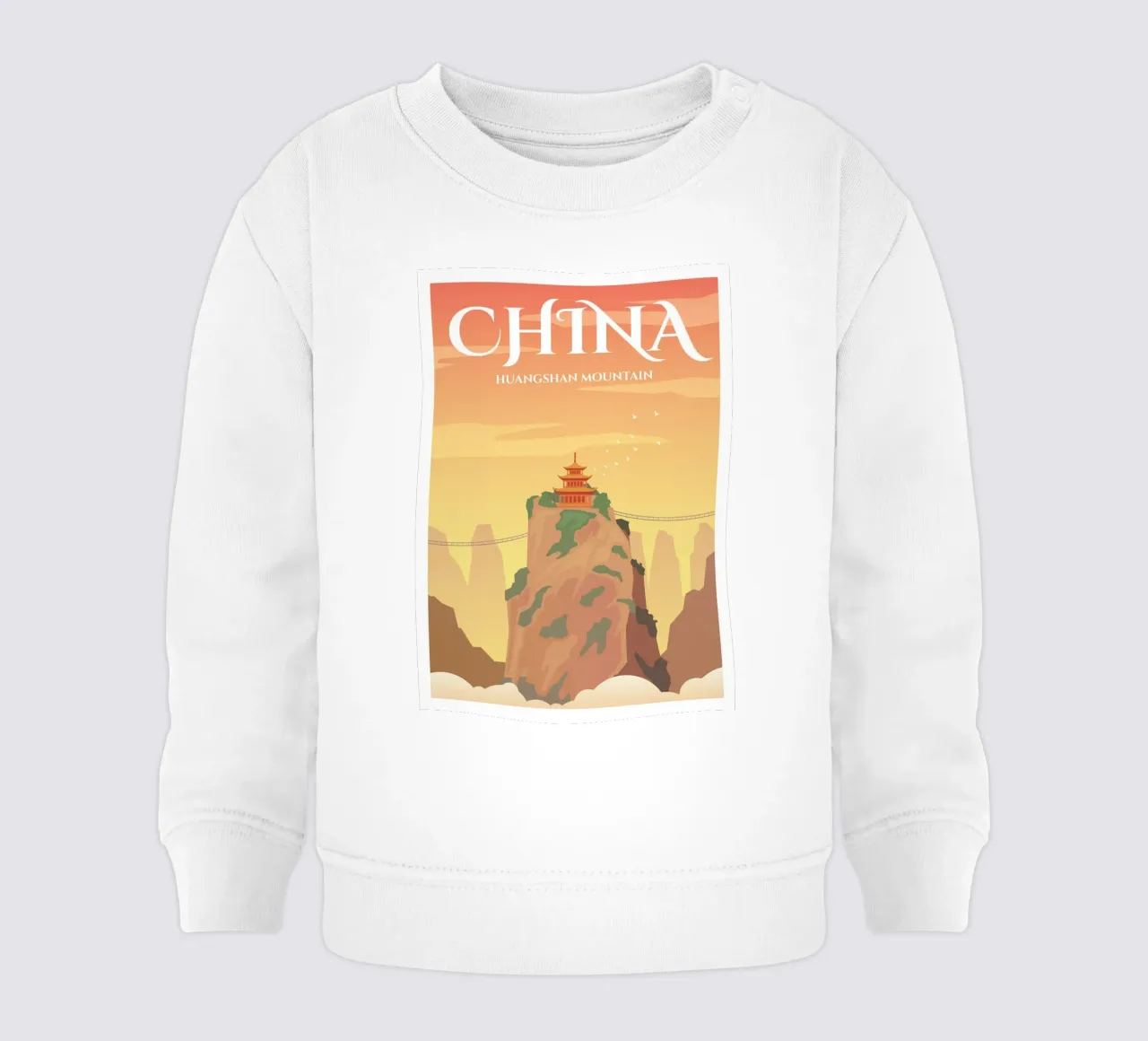 Monte Huangshan, Cina felpa neonato da Wanderlust Vibes