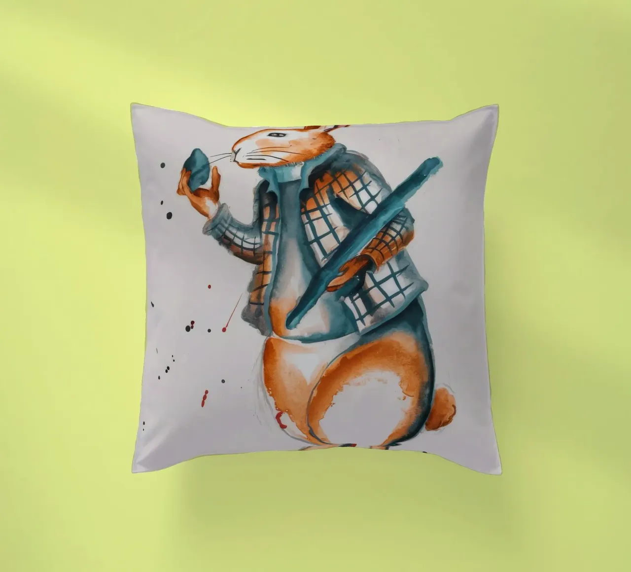 Corsa dei coniglietti messaggeri cuscino da Solestice Strokes