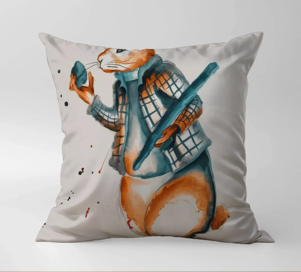 Corsa dei coniglietti messaggeri cuscino da Solestice Strokes