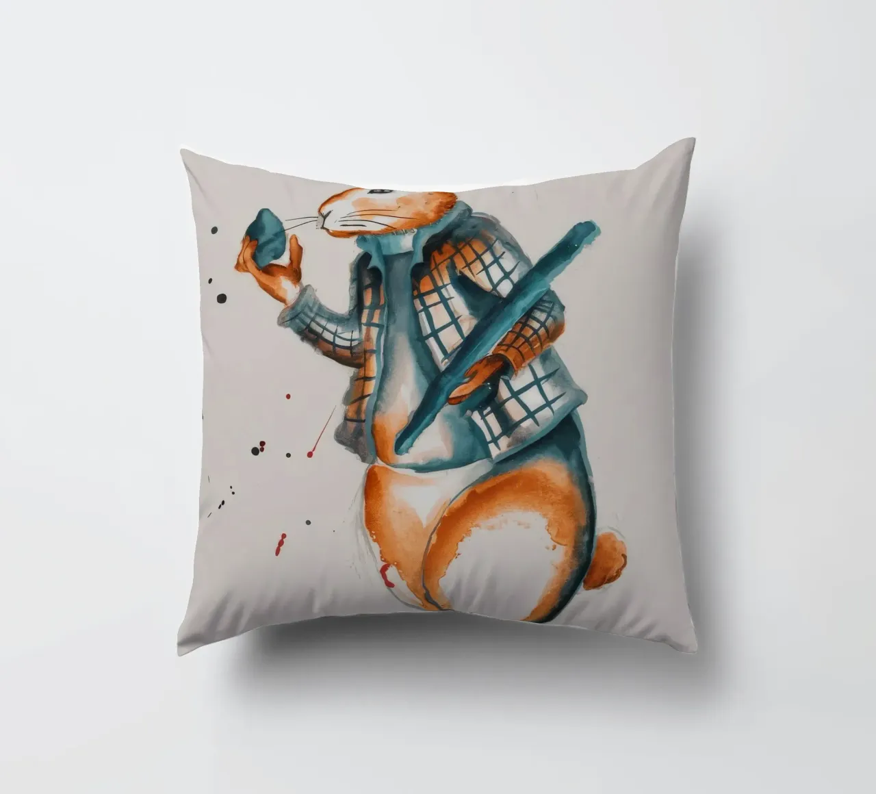 Corsa dei coniglietti messaggeri cuscino da Solestice Strokes