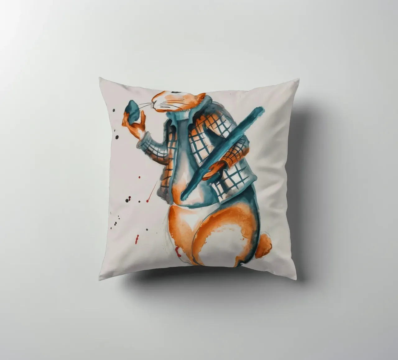 Corsa dei coniglietti messaggeri cuscino da Solestice Strokes