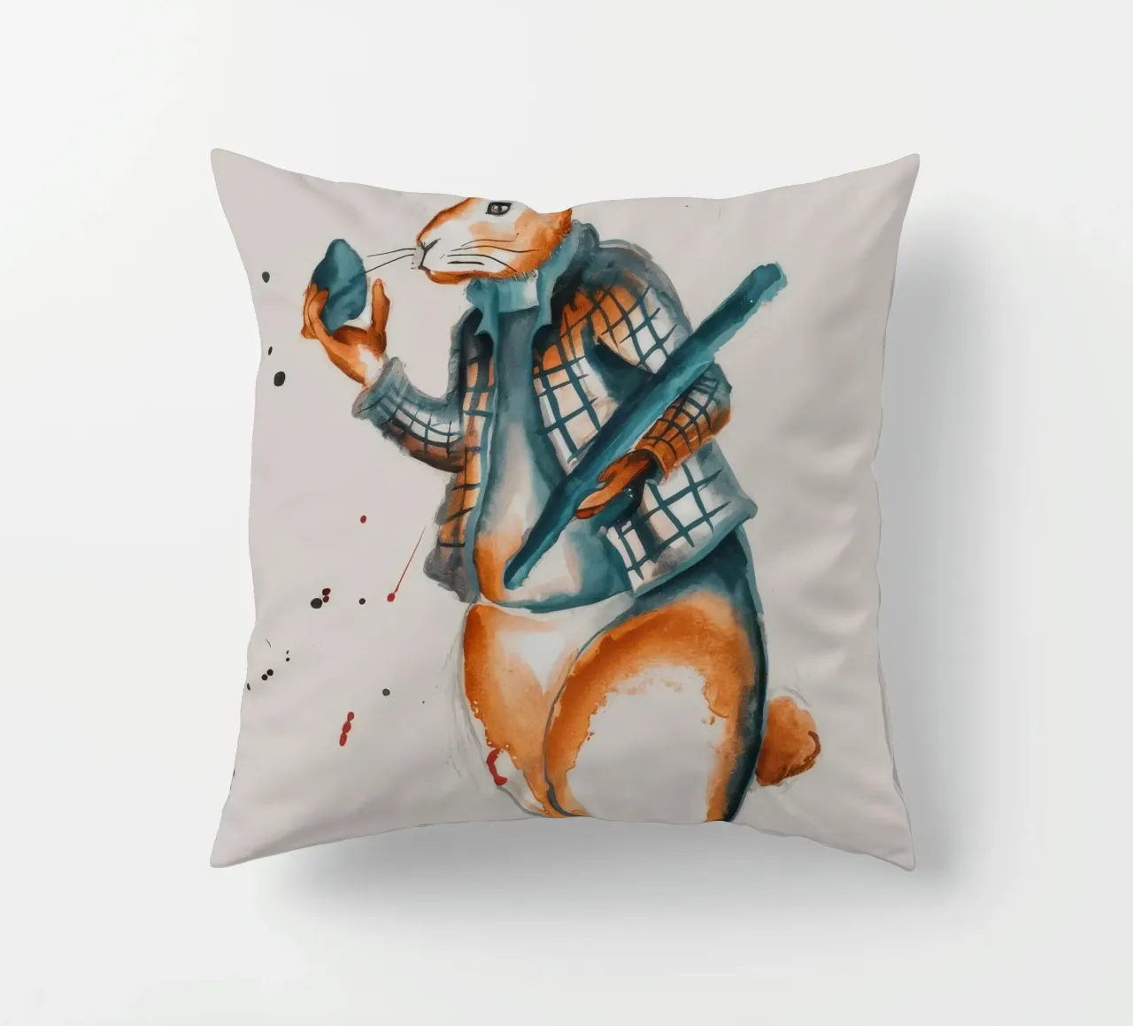 Corsa dei coniglietti messaggeri cuscino da Solestice Strokes