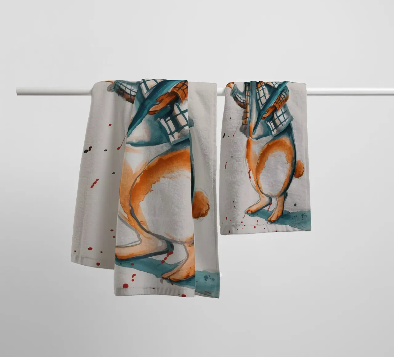 Corsa dei coniglietti messaggeri asciugamano da bagno da Solestice Strokes