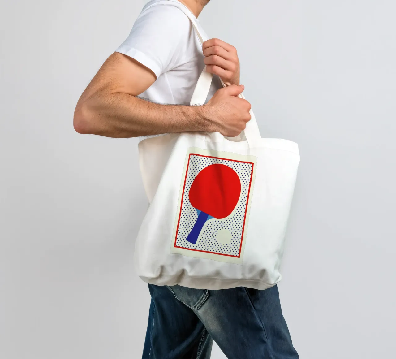 Ping Pong Dots borsa in juta da Rosi Feist