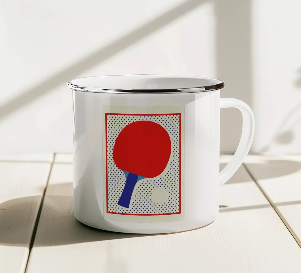 Ping Pong Dots tazza in smalto da Rosi Feist