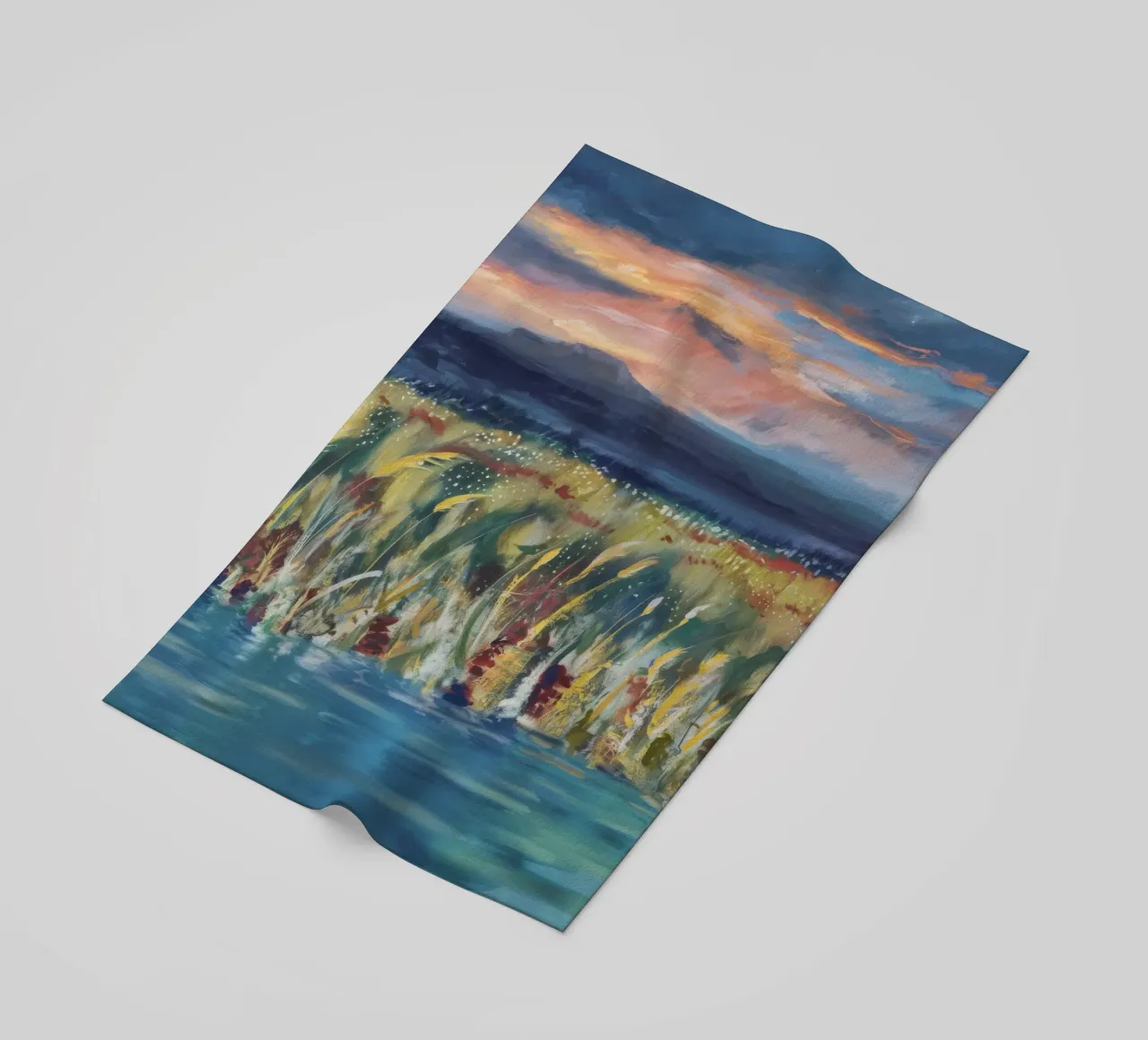 Reed Twilight Bloom beach towel by Solestice Strokes
