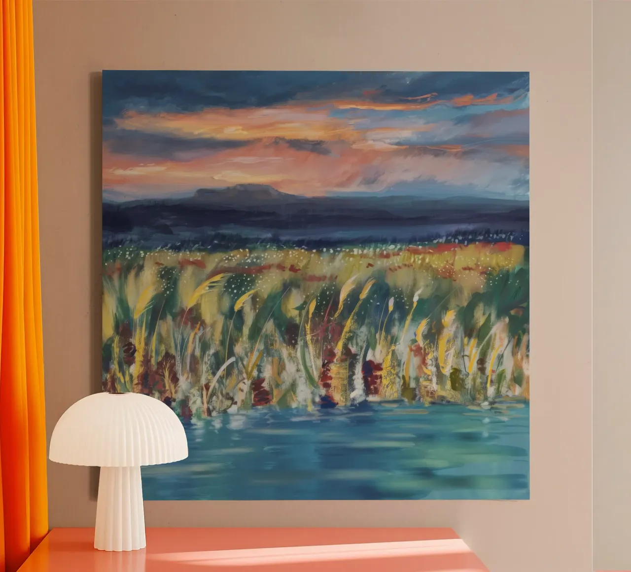 Reed Twilight Bloom canvas by Solestice Strokes