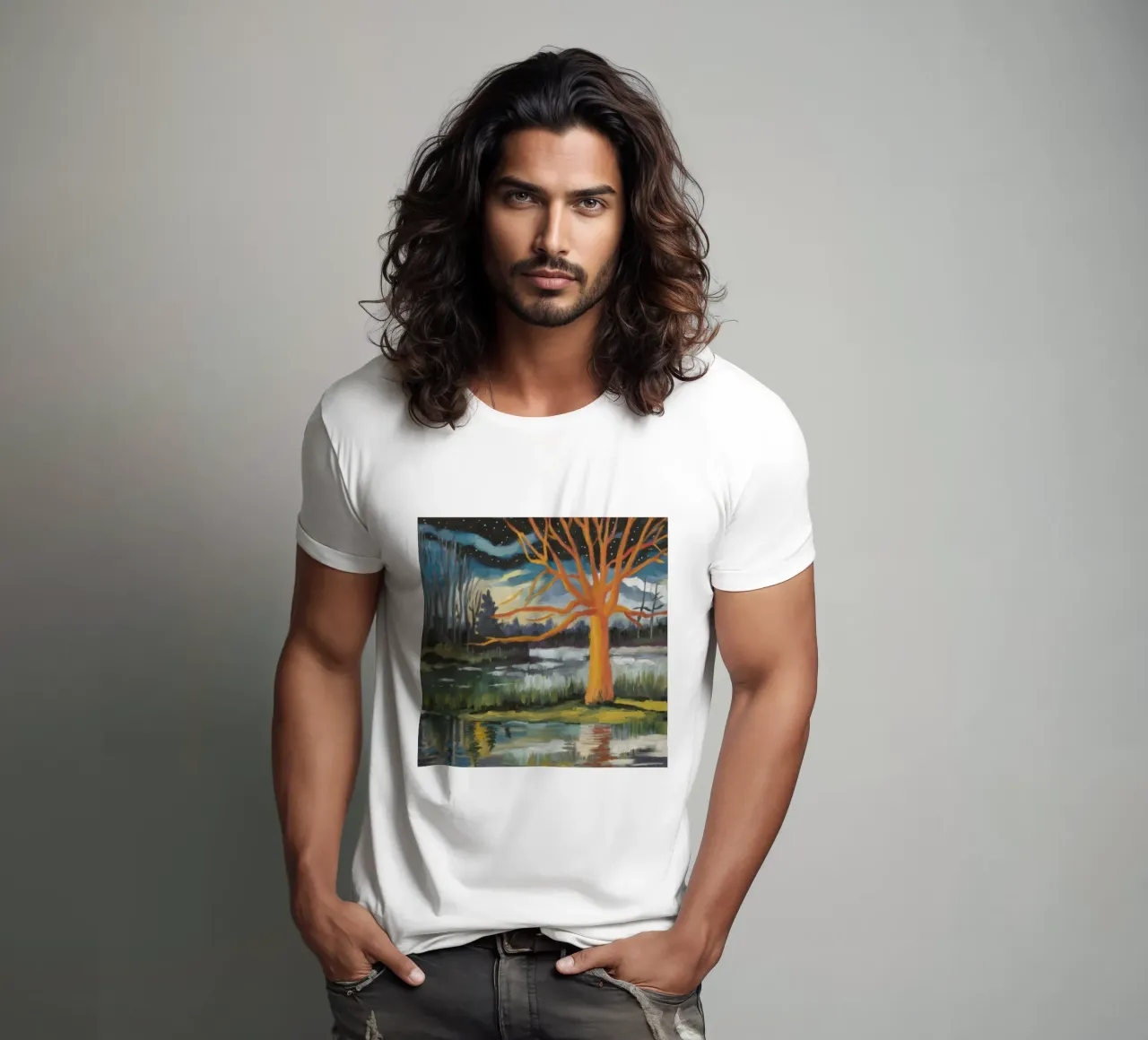 Golden Tree Echo t-shirt by Solestice Strokes