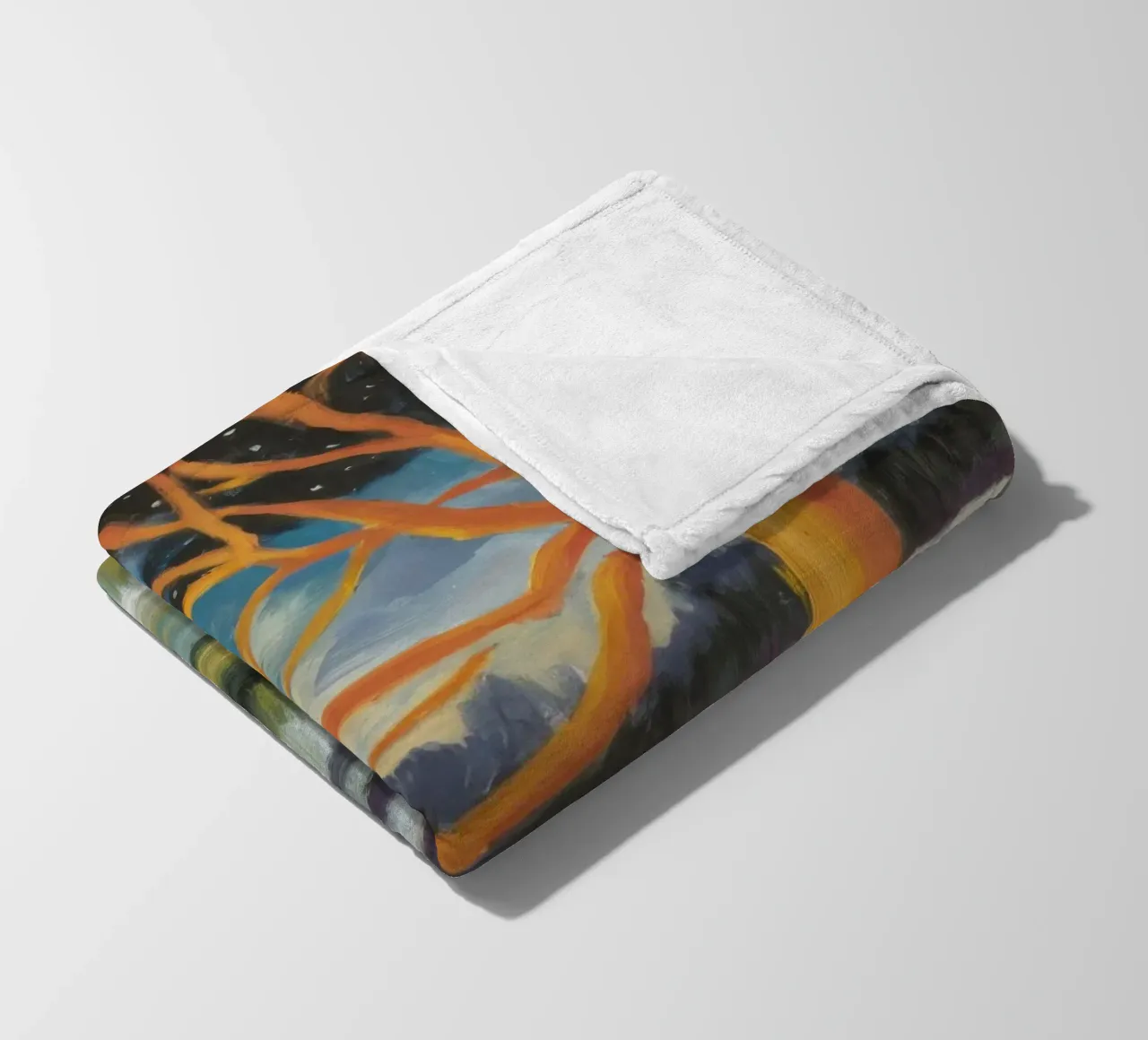 Golden Tree Echo fleece blanket by Solestice Strokes
