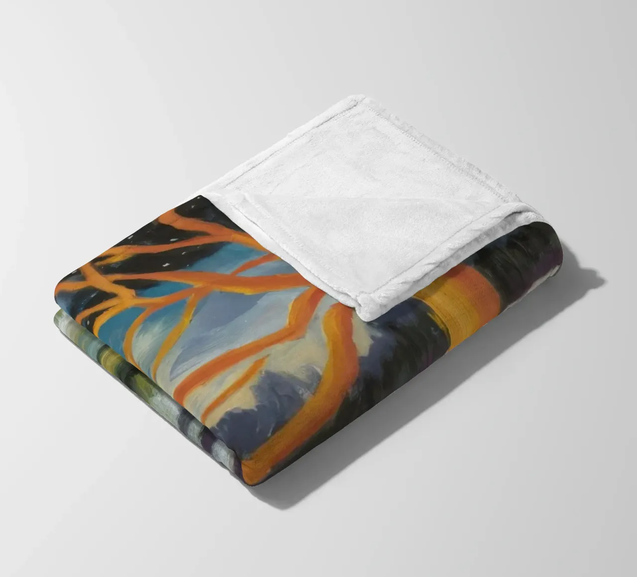 Golden Tree Echo fleece blanket by Solestice Strokes