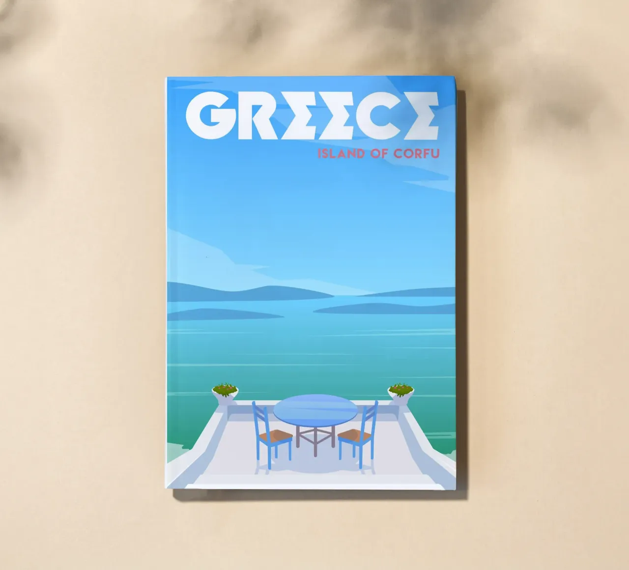 Corfu, Greece notebook by Wanderlust Vibes