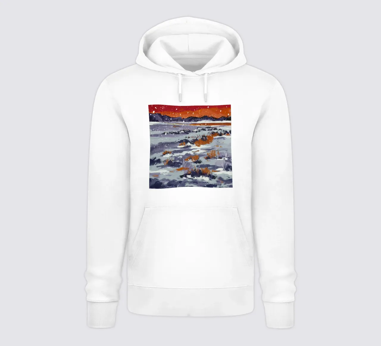 Deriva di neve cremisi felpa con cappuccio da Solestice Strokes