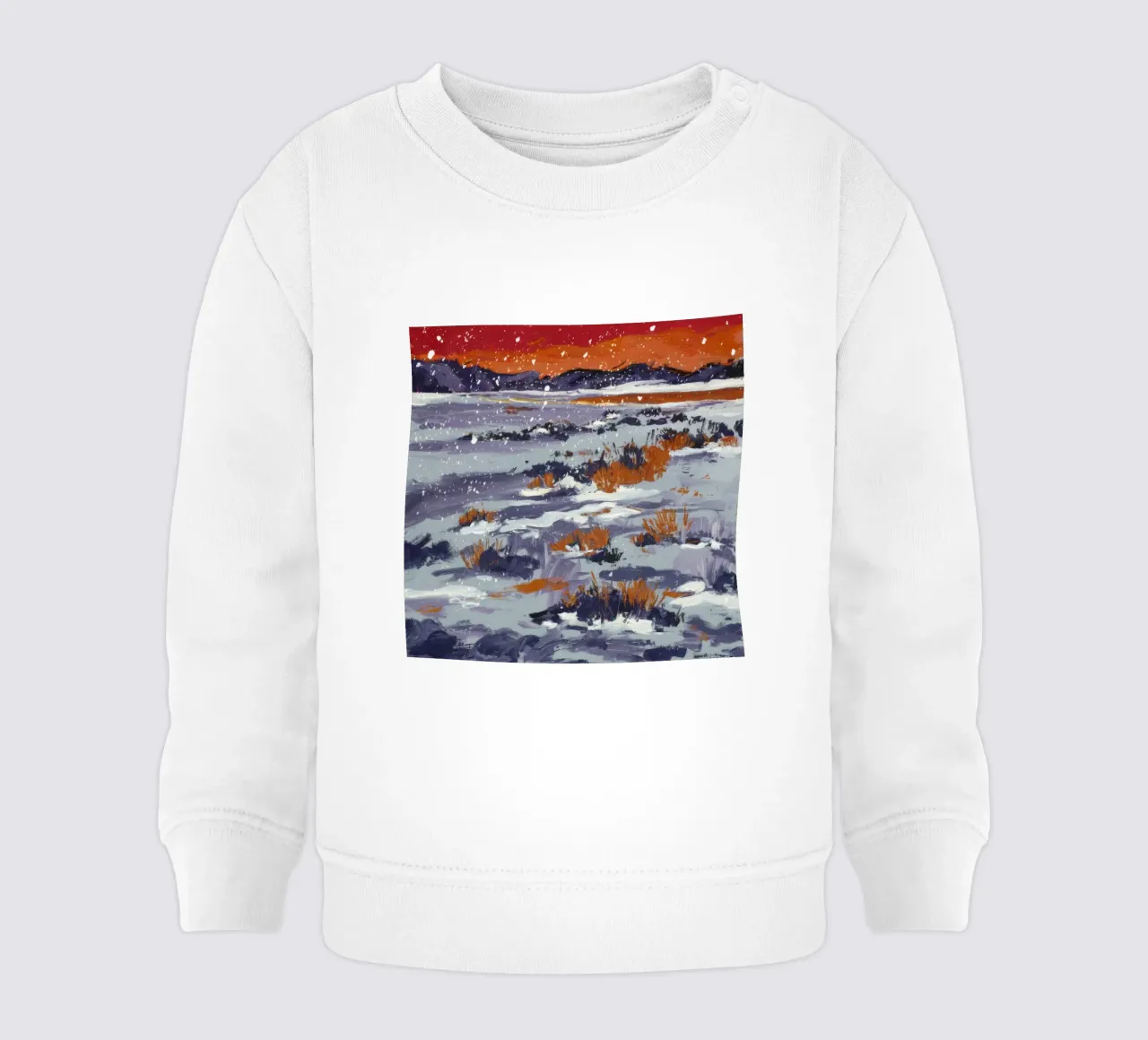 Deriva di neve cremisi felpa neonato da Solestice Strokes