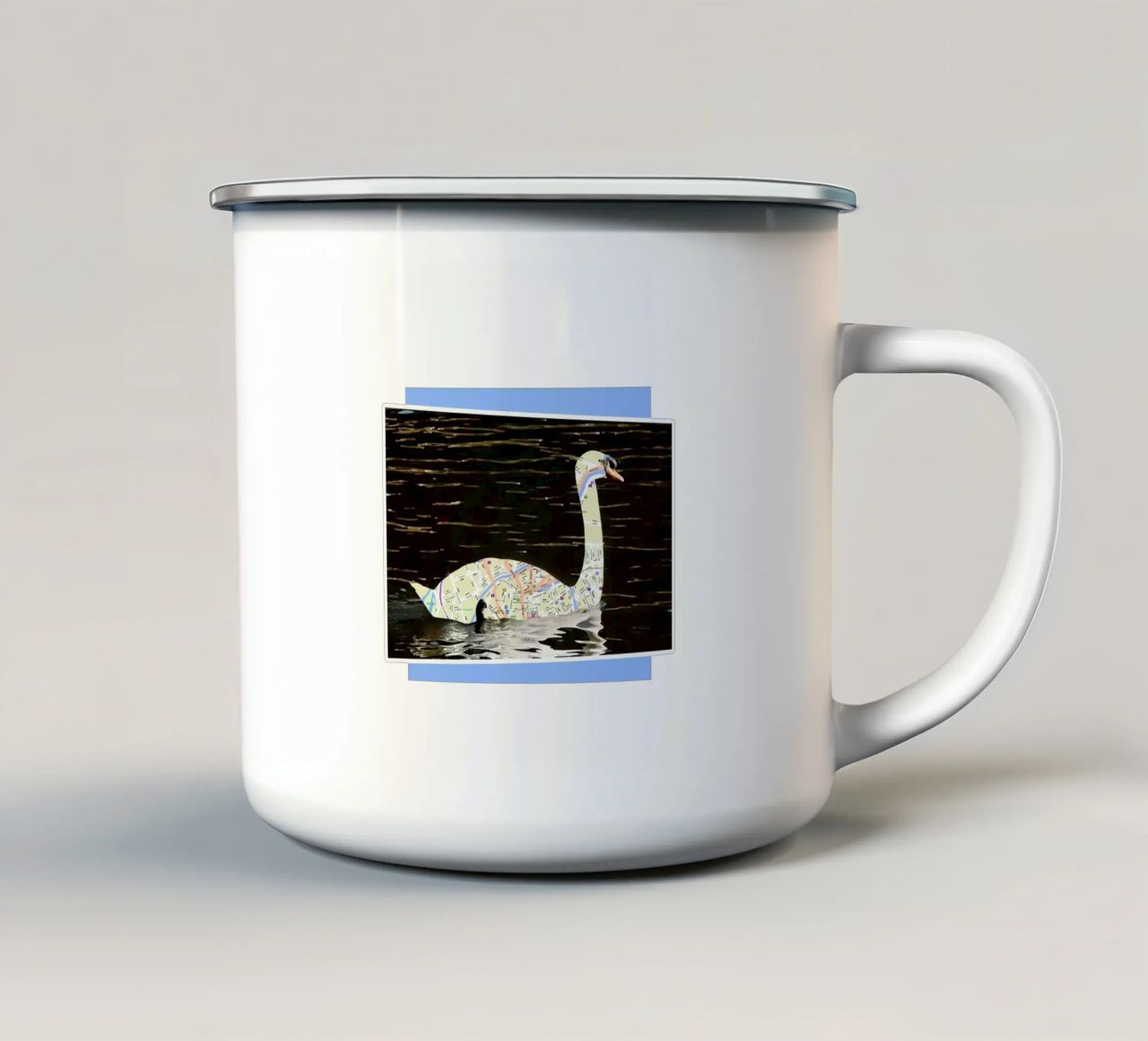 Swans of Bruges tazza in smalto da fortrart