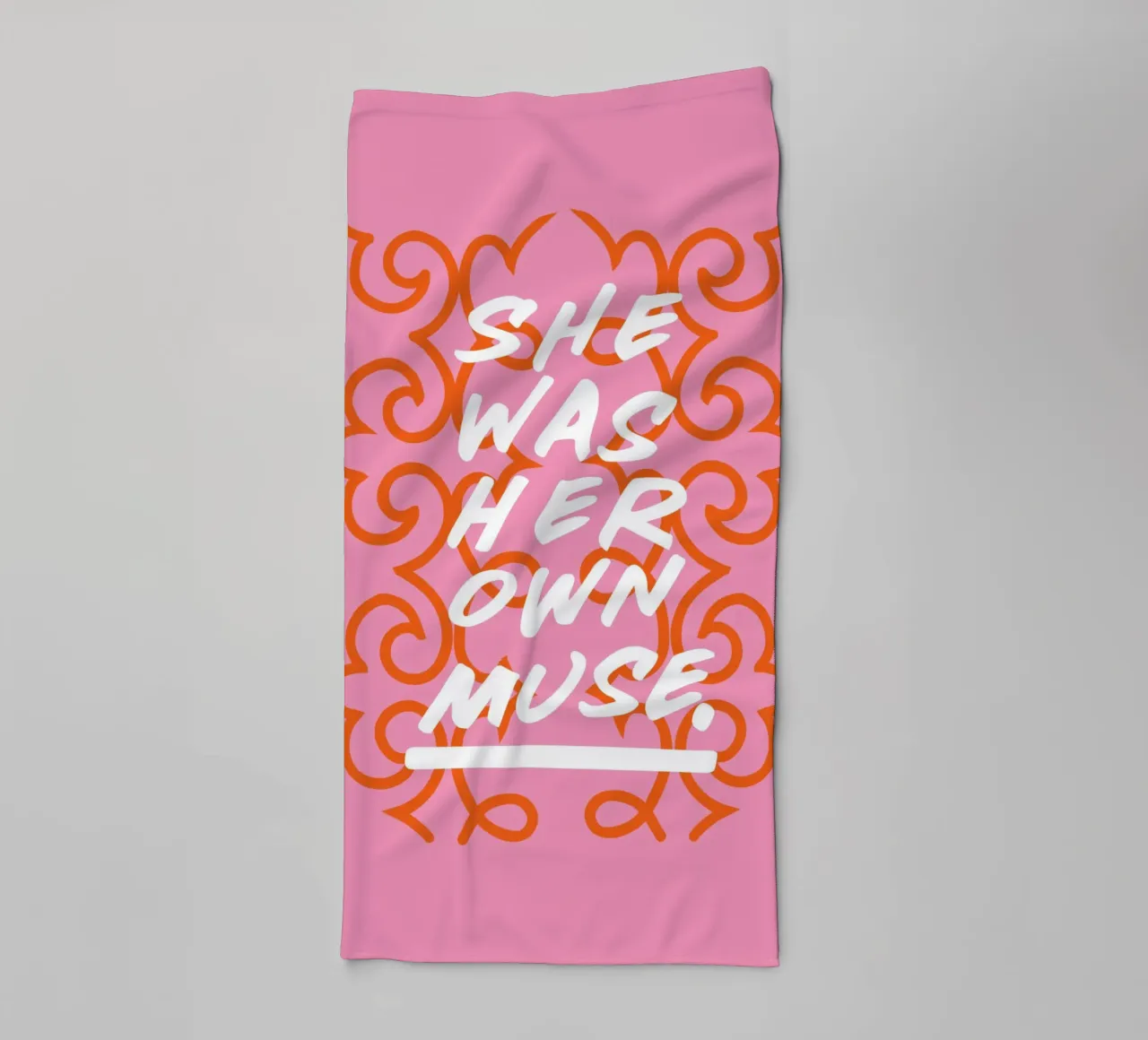 Her own Muse towel by Mariery Young