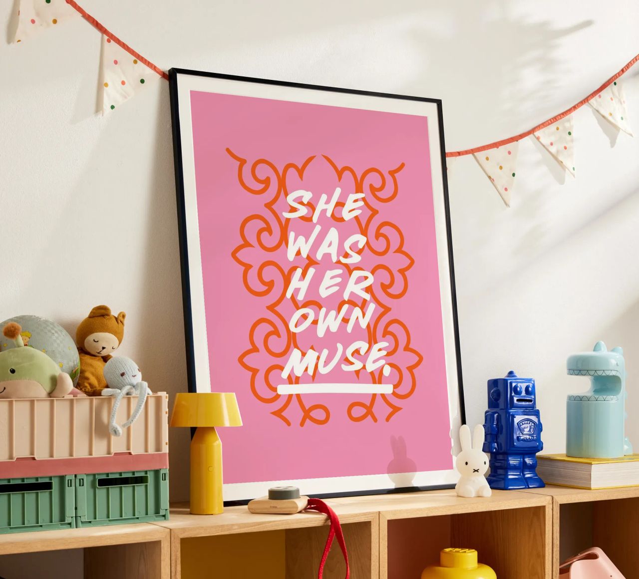 La sua Musa personale poster con telaio in alluminio da Mariery Young