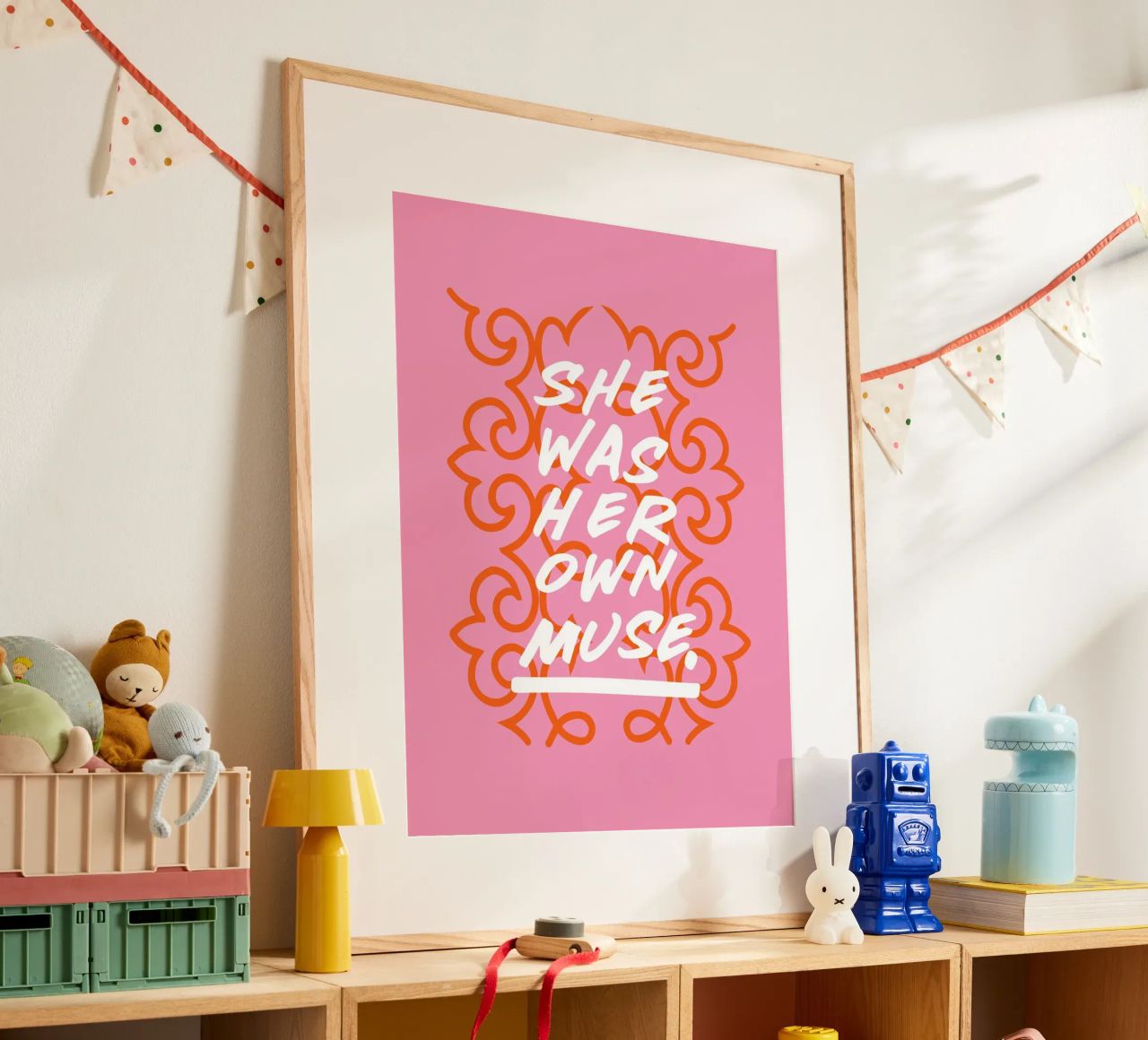 La sua Musa personale poster con telaio in alluminio da Mariery Young