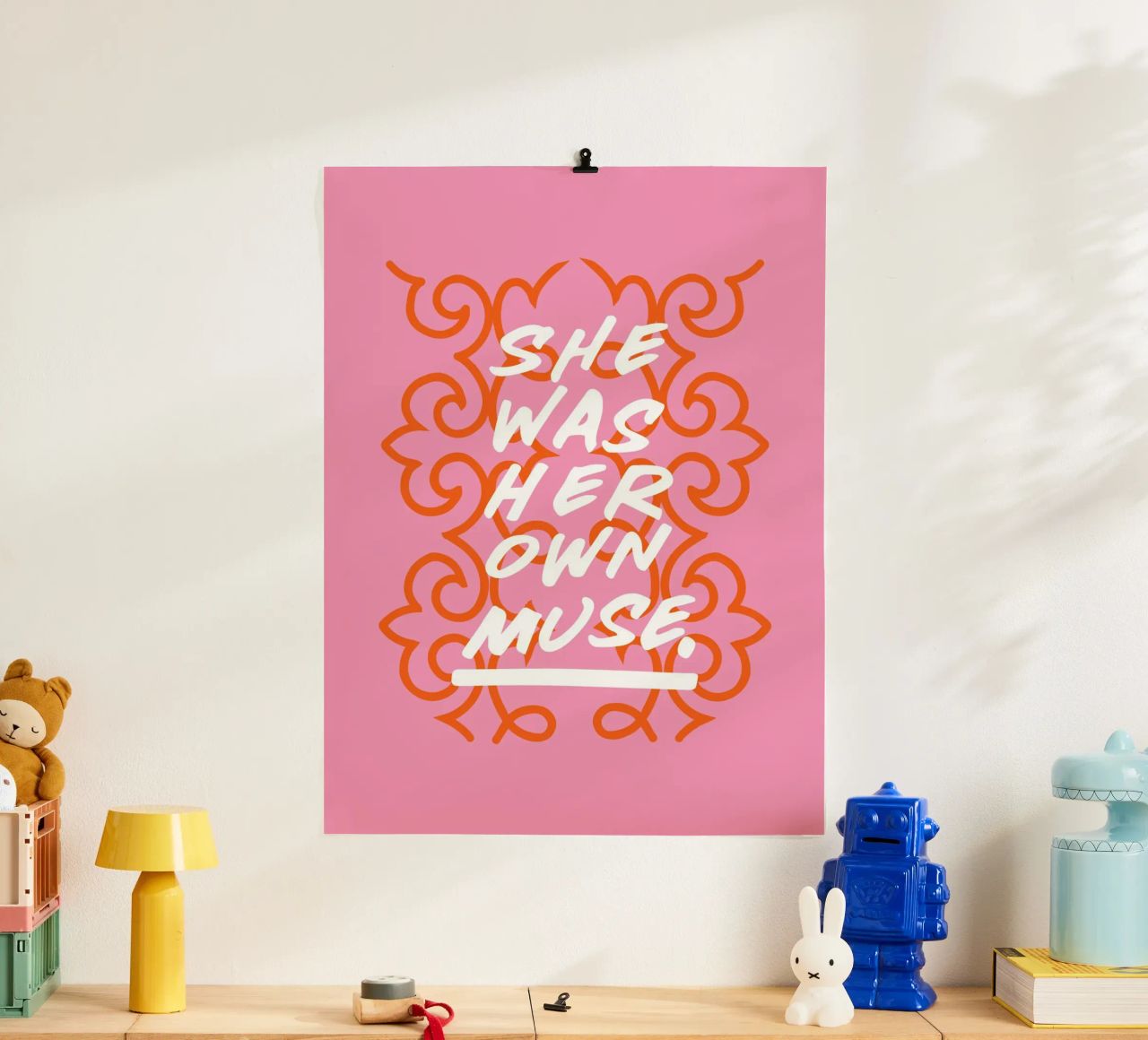 La sua Musa personale poster con telaio in alluminio da Mariery Young