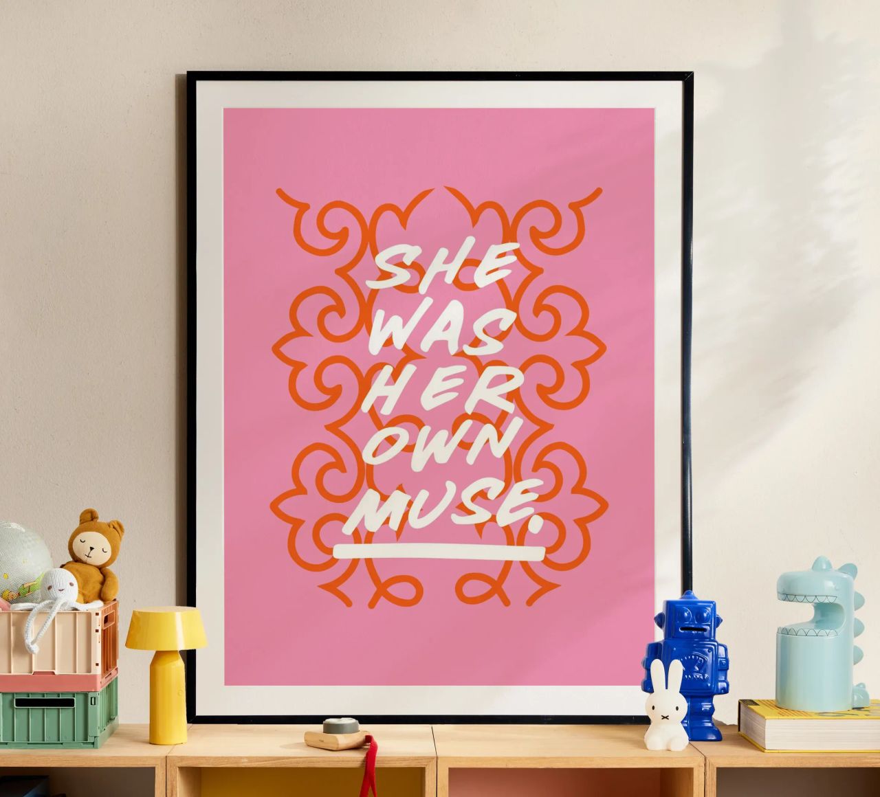 La sua Musa personale poster con telaio in alluminio da Mariery Young