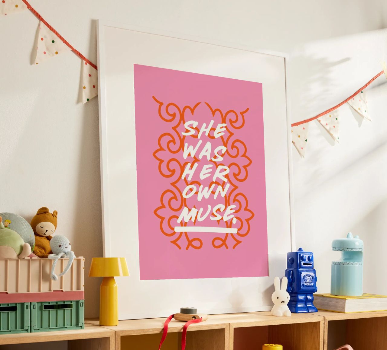 La sua Musa personale poster con telaio in alluminio da Mariery Young