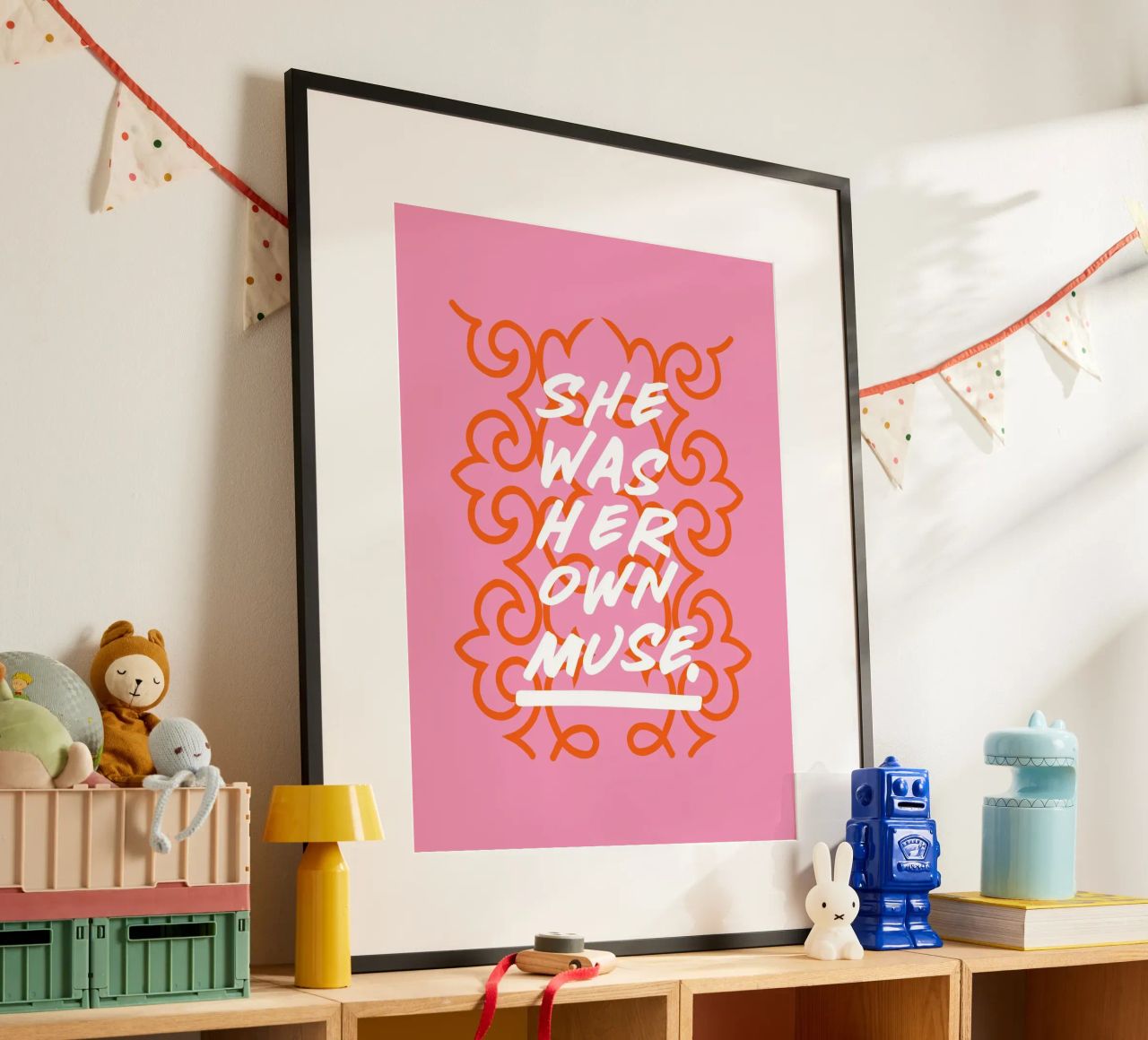 La sua Musa personale poster con telaio in alluminio da Mariery Young