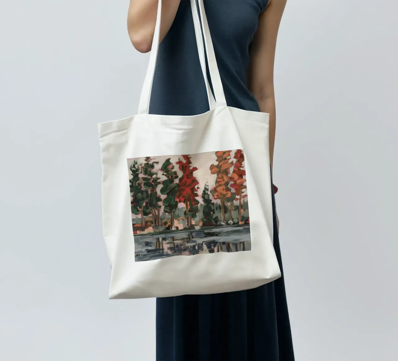 Rassemblement de l'étang d'automne tote bag de Solestice Strokes