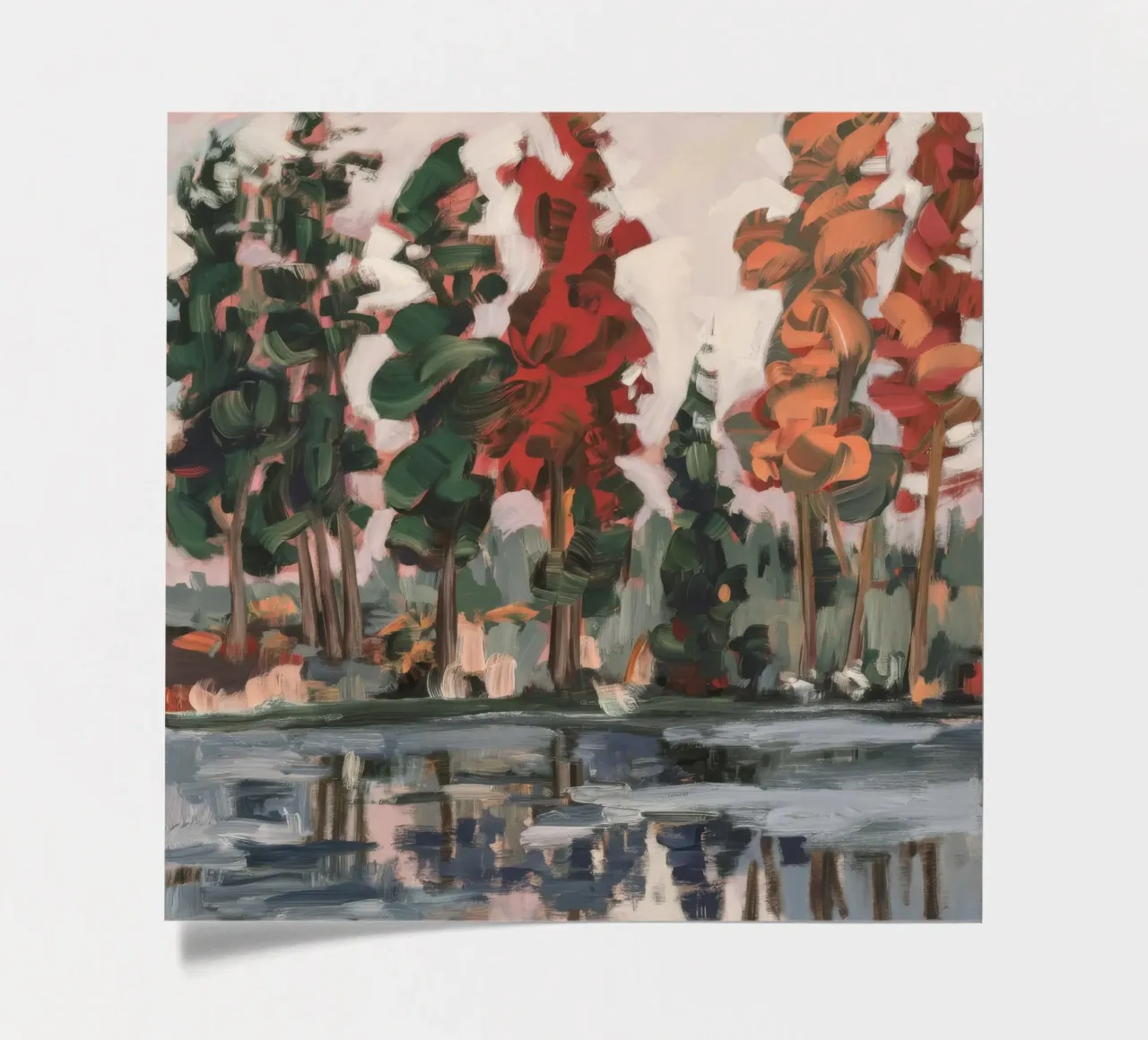 Autumn Pond Gathering sticker sheet by Solestice Strokes