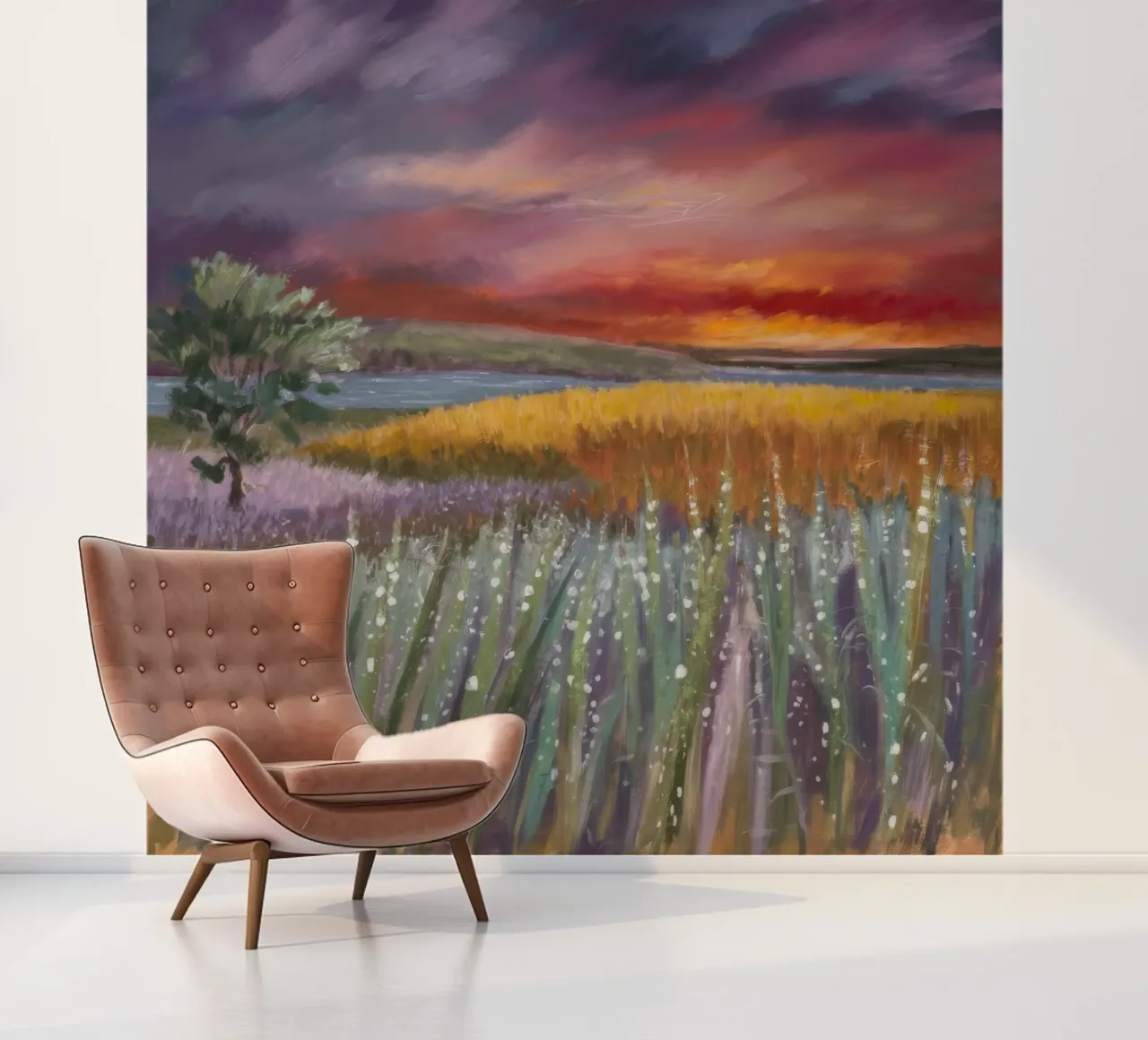 Lavender Fire Horizon photo wallpaper by Solestice Strokes