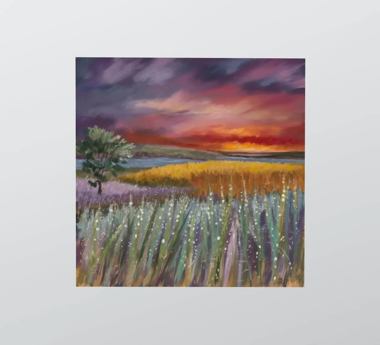 Lavender Fire Horizon sticker by Solestice Strokes