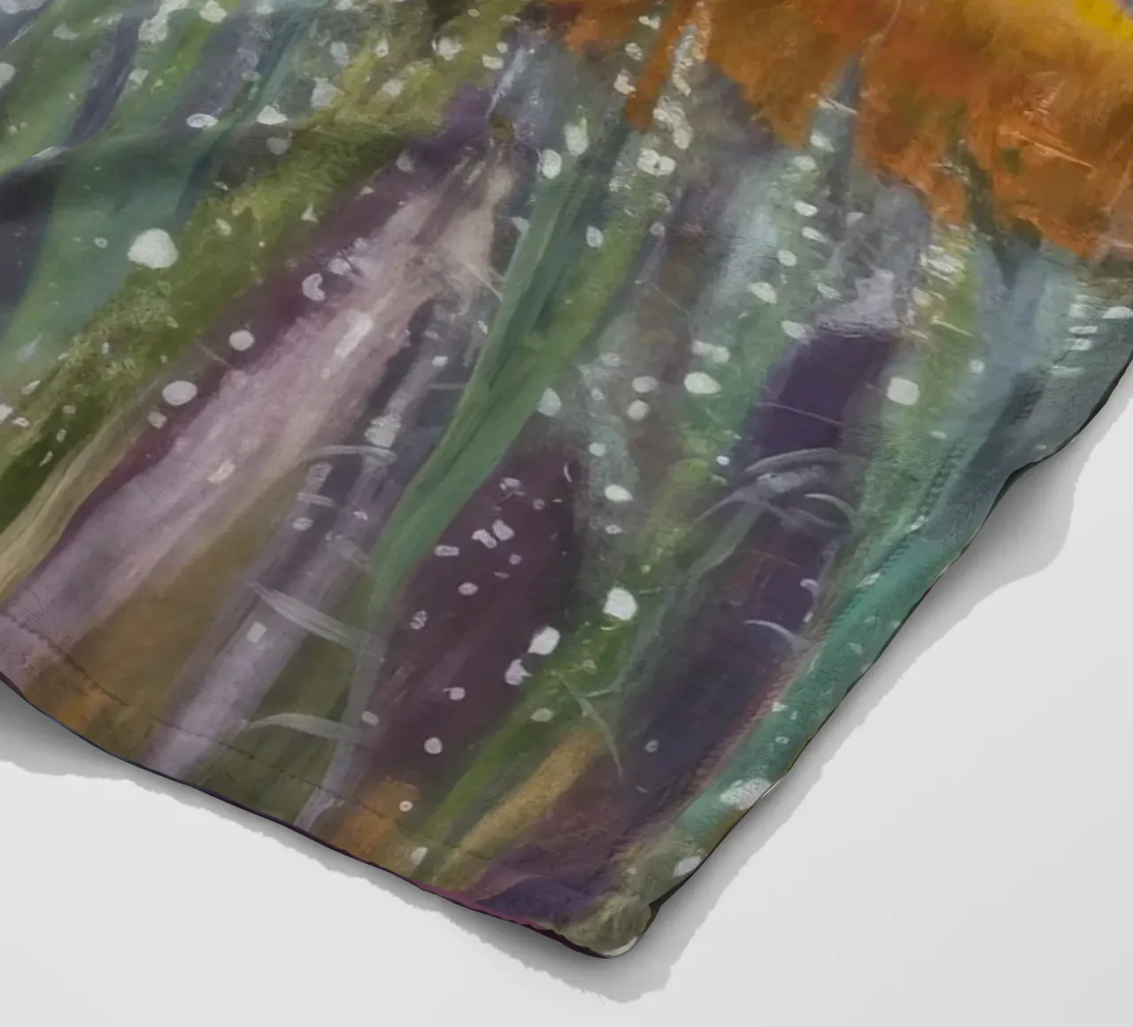 Orizzonte di fuoco alla lavanda coperta in pile da Solestice Strokes