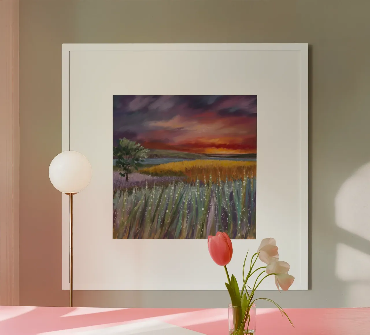 Orizzonte di fuoco alla lavanda carta hahnemühle da Solestice Strokes