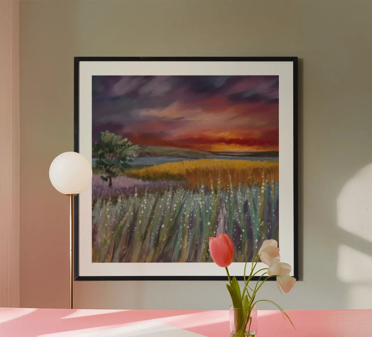 Orizzonte di fuoco alla lavanda carta hahnemühle da Solestice Strokes